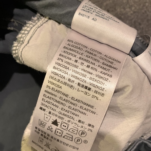 Levis Blue Mid Rise Skinny Pants - Picture 4 of 6